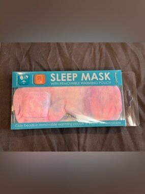 Pink Tie-Dye Sleep Mask with Removable Warming Pouch NWT